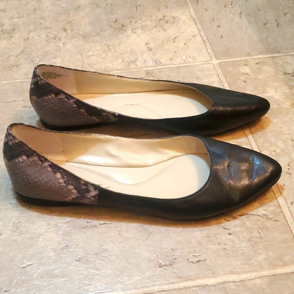 Nine West | Shoes | Nine West Leather Python Flats 65 | Poshmark
